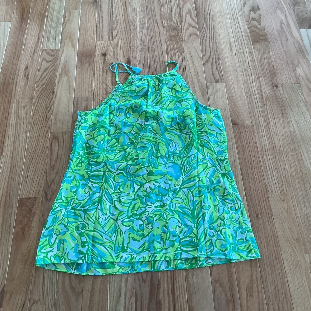 Lilly Pulitzer Green and Blue Tank Top - Picture 2 of 3